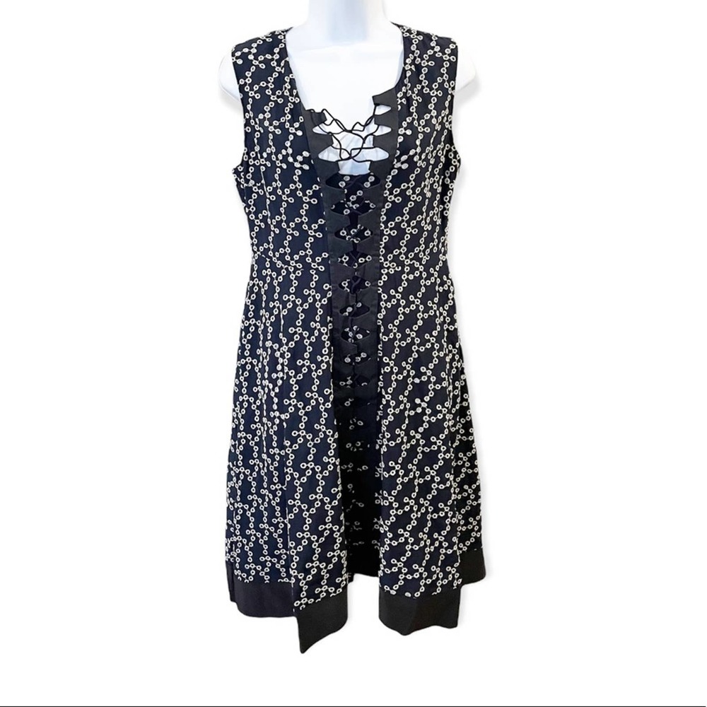 Dorothee Schumacher Eyelet Sleeveless Corset Lace Up Front Rare Dress Size 6